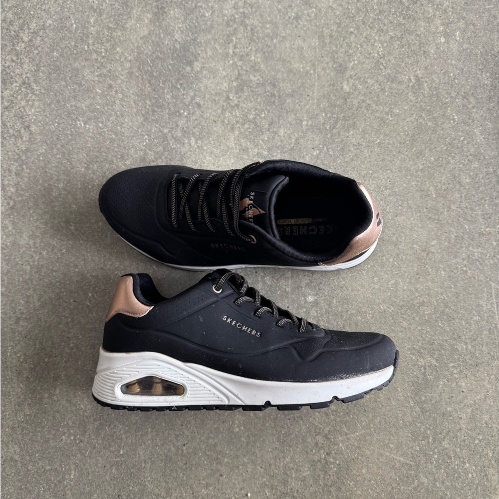 Skechers Black and Tan Athletic Shoes